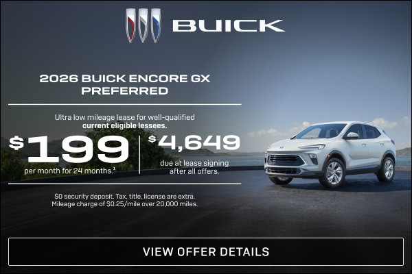 Ultra low mileage lease for well-qualified current eligible lessees.

$199 per month for 24 month...
