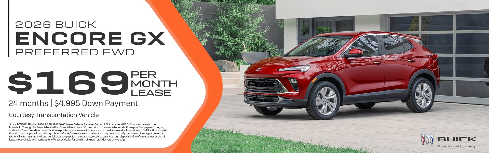 2026 Buick Encore GX Preferred FWD $169.00 per month for 24 